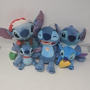 Disney Lilo & Stitch Plush Toy Lot of 5 Stuffed Animals Stitch